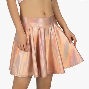 Women's Shiny Liquid Metallic Skirt